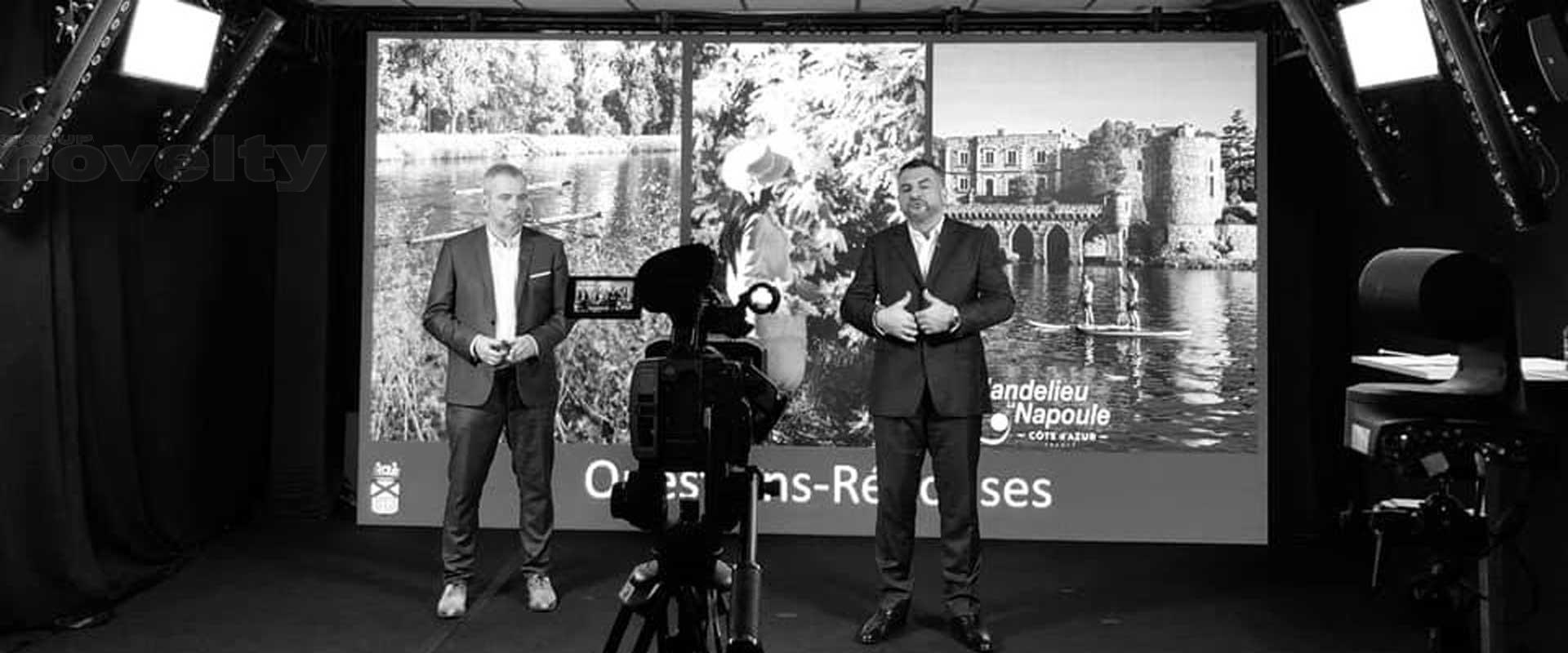 Visuel L'Office du Tourisme de Mandelieu-la-Napoule dans le Studio Azur