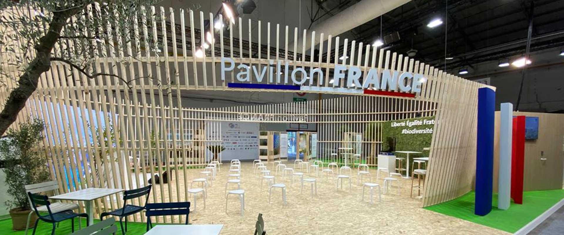 Visuel Novelty Azur sur le Pavillon France au salon UICN de Marseille 