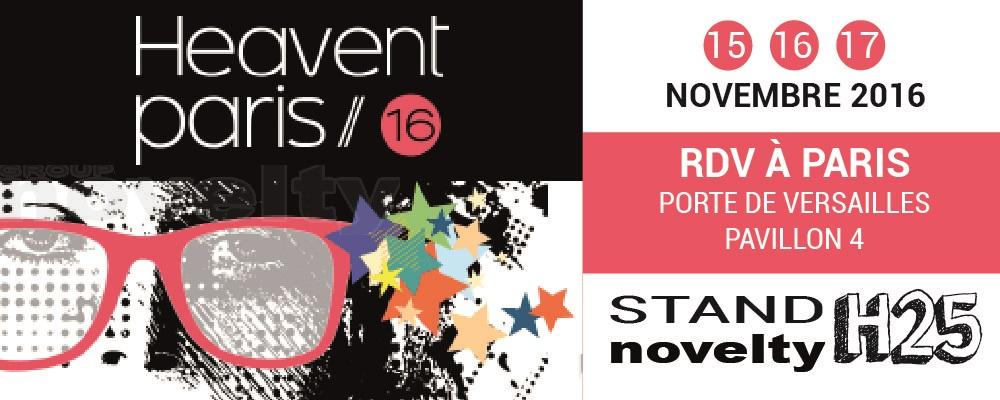 Visuel Retrouvez le Groupe NOVELTY | Salon HEAVENT Paris 2016 | STAND H25