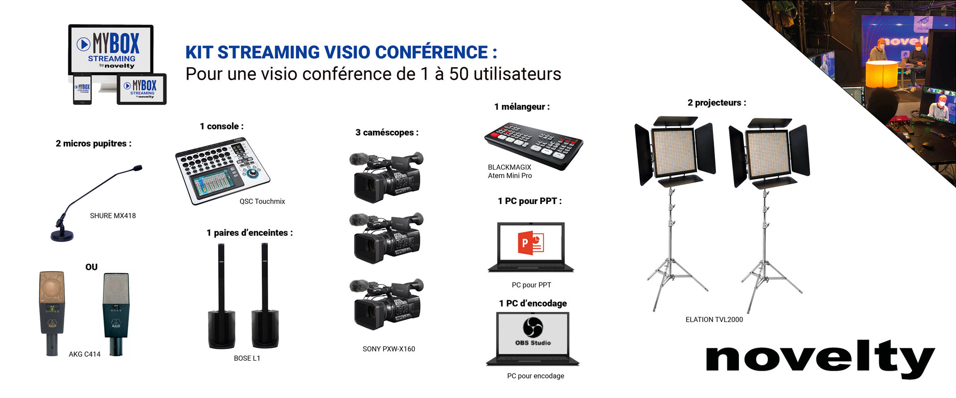Kit Streaming Visio Conference 1-50 Alternative text - Kit Streaming Visio Conference 1-50